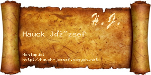 Hauck József névjegykártya